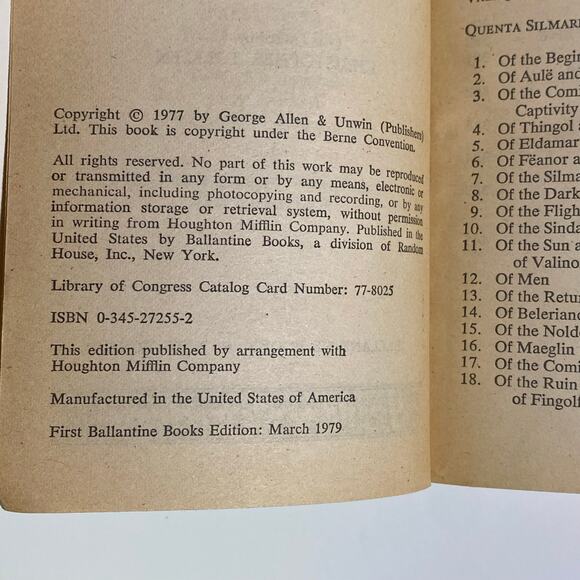 Lot of 8 J.R.R. TOLKIEN Vintage Books Lord of the Rings 1990s 1970s Mixed - Picture 15 of 16